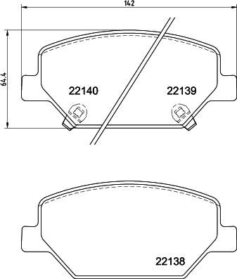 HELLA 8DB 355 039-121 - Гальмівні колодки, дискові гальма autozip.com.ua