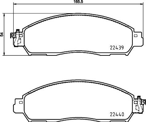 HELLA 8DB 355 039-331 - Гальмівні колодки, дискові гальма autozip.com.ua