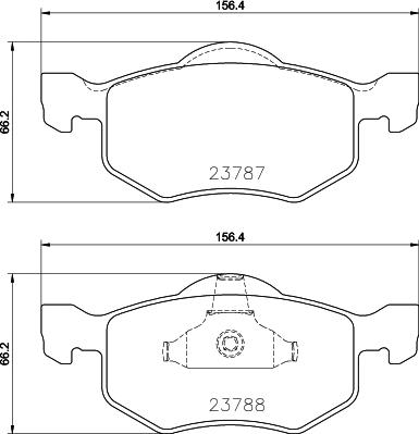 HELLA 8DB 355 039-271 - Гальмівні колодки, дискові гальма autozip.com.ua