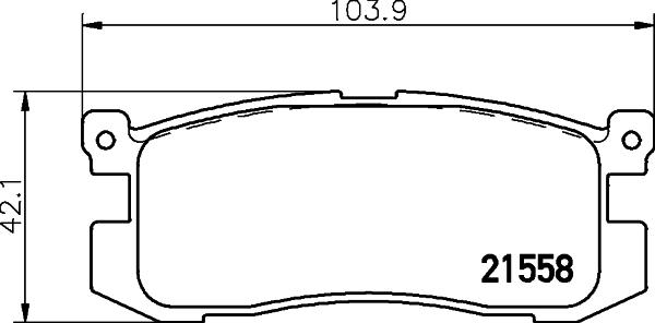 HELLA 8DB 355 036-991 - Гальмівні колодки, дискові гальма autozip.com.ua