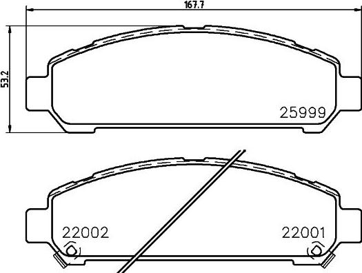 HELLA 8DB 355 036-941 - Гальмівні колодки, дискові гальма autozip.com.ua