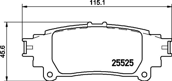 HELLA 8DB 355 036-931 - Гальмівні колодки, дискові гальма autozip.com.ua