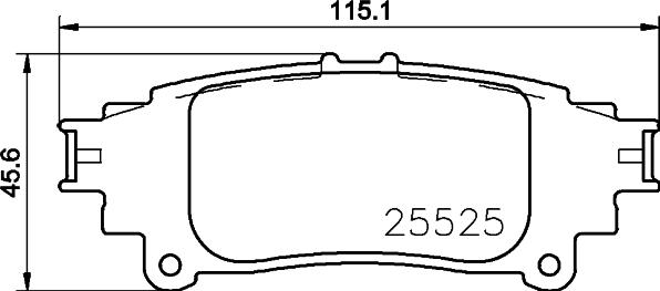 HELLA 8DB 355 036-921 - Гальмівні колодки, дискові гальма autozip.com.ua