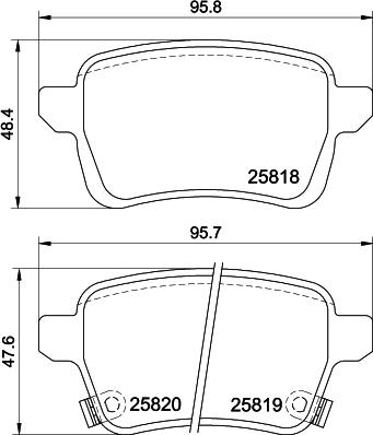 HELLA 8DB 355 036-431 - Гальмівні колодки, дискові гальма autozip.com.ua