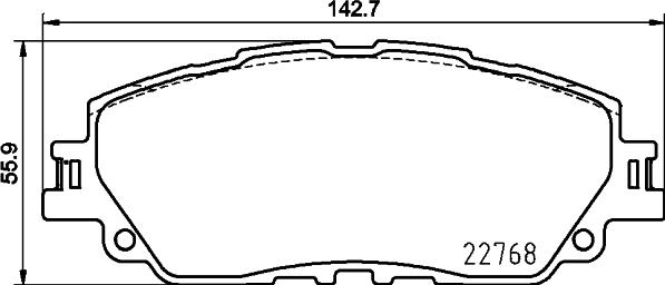 HELLA 8DB 355 036-511 - Гальмівні колодки, дискові гальма autozip.com.ua