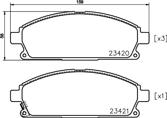 HELLA 8DB 355 036-661 - Гальмівні колодки, дискові гальма autozip.com.ua