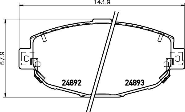 HELLA 8DB 355 036-801 - Гальмівні колодки, дискові гальма autozip.com.ua