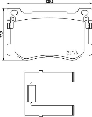 HELLA 8DB 355 030-501 - Гальмівні колодки, дискові гальма autozip.com.ua