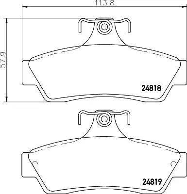 HELLA 8DB 355 014-721 - Гальмівні колодки, дискові гальма autozip.com.ua