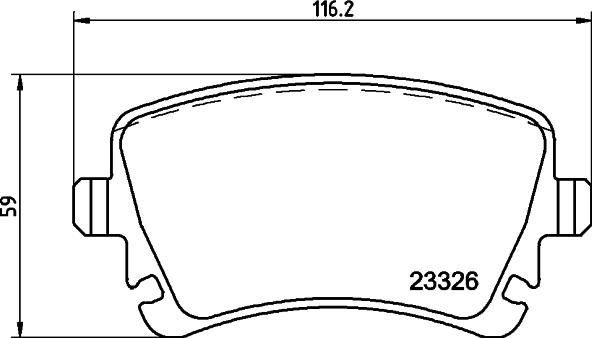 HELLA 8DB 355 030-831 - Гальмівні колодки, дискові гальма autozip.com.ua