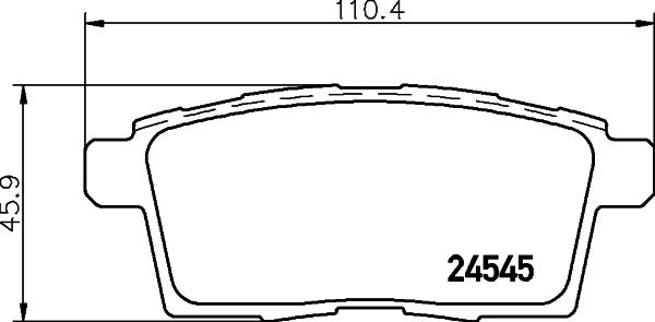 HELLA 8DB 355 030-281 - Гальмівні колодки, дискові гальма autozip.com.ua