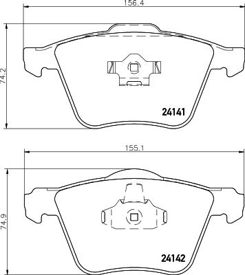 HELLA 8DB 355 031-971 - Гальмівні колодки, дискові гальма autozip.com.ua