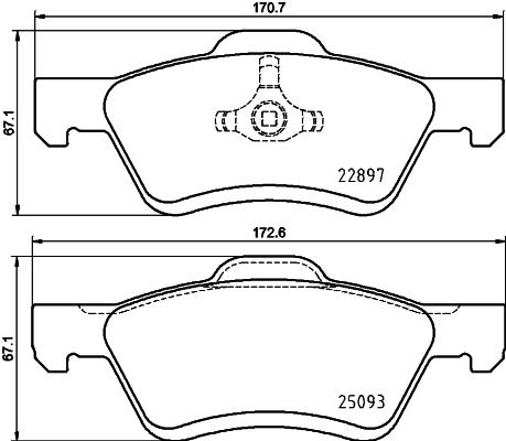 HELLA PAGID 8DB 355 031-691 - Гальмівні колодки, дискові гальма autozip.com.ua