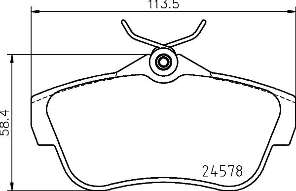 HELLA 8DB 355 031-661 - Гальмівні колодки, дискові гальма autozip.com.ua