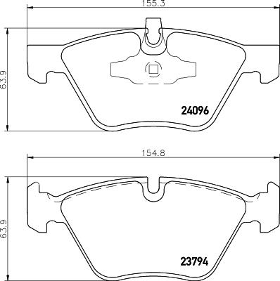 HELLA 8DB 355 031-111 - Гальмівні колодки, дискові гальма autozip.com.ua