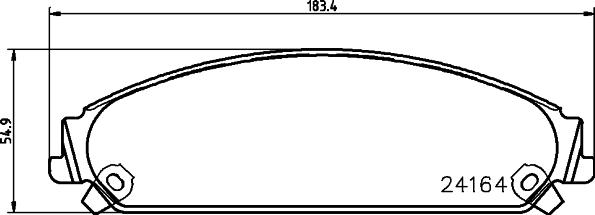 HELLA 8DB 355 031-121 - Гальмівні колодки, дискові гальма autozip.com.ua