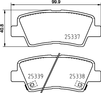 HELLA 8DB 355 031-821 - Гальмівні колодки, дискові гальма autozip.com.ua