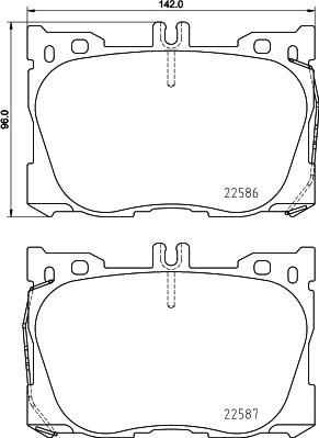 HELLA 8DB 355 031-701 - Гальмівні колодки, дискові гальма autozip.com.ua