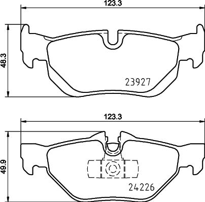 HELLA 8DB 355 031-781 - Гальмівні колодки, дискові гальма autozip.com.ua