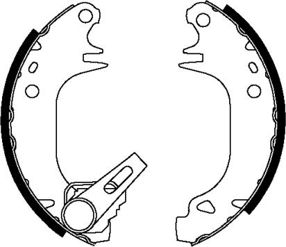 HELLA 8DB 355 038-091 - Комплект гальм, барабанний механізм autozip.com.ua