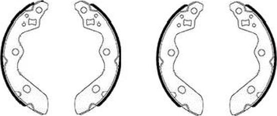 HELLA 8DB 355 038-081 - Комплект гальм, барабанний механізм autozip.com.ua