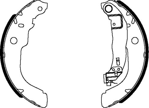 HELLA 8DB 355 038-101 - Комплект гальм, барабанний механізм autozip.com.ua