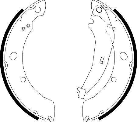 HELLA 8DB 355 038-221 - Комплект гальм, барабанний механізм autozip.com.ua