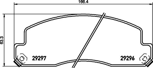 HELLA 8DB 355 032-981 - Гальмівні колодки, дискові гальма autozip.com.ua