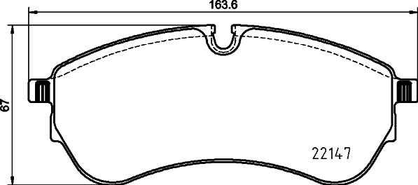 HELLA 8DB 355 032-921 - Гальмівні колодки, дискові гальма autozip.com.ua