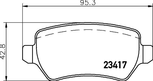 HELLA 8DB 355 032-511 - Гальмівні колодки, дискові гальма autozip.com.ua