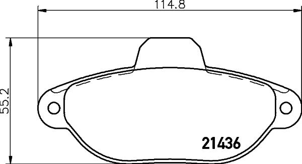 HELLA 8DB 355 032-001 - Гальмівні колодки, дискові гальма autozip.com.ua