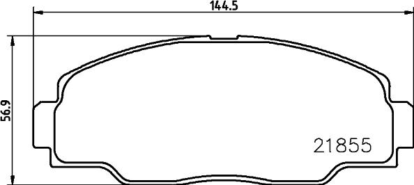 HELLA 8DB 355 032-381 - Гальмівні колодки, дискові гальма autozip.com.ua