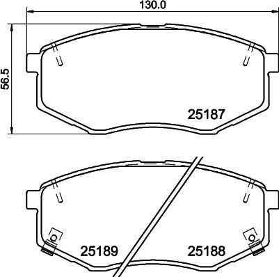 HELLA 8DB 355 037-981 - Гальмівні колодки, дискові гальма autozip.com.ua