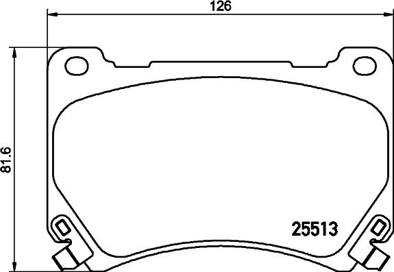 HELLA 8DB 355 037-581 - Гальмівні колодки, дискові гальма autozip.com.ua