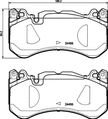 HELLA 8DB 355 037-871 - Гальмівні колодки, дискові гальма autozip.com.ua