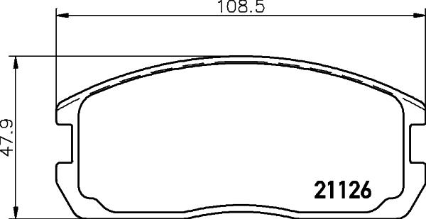 HELLA 8DB 355 037-221 - Гальмівні колодки, дискові гальма autozip.com.ua