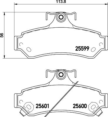 HELLA 8DB 355 029-941 - Гальмівні колодки, дискові гальма autozip.com.ua