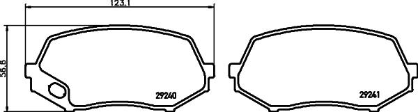 HELLA 8DB 355 029-421 - Гальмівні колодки, дискові гальма autozip.com.ua