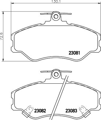 HELLA 8DB 355 029-011 - Гальмівні колодки, дискові гальма autozip.com.ua