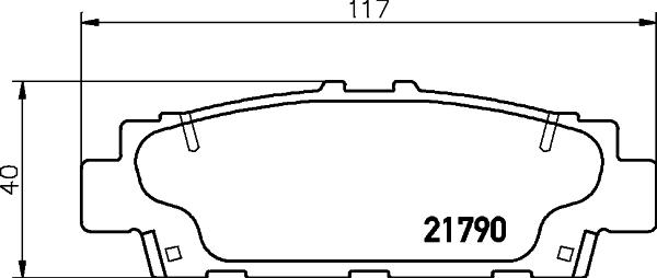 HELLA 8DB 355 029-391 - Гальмівні колодки, дискові гальма autozip.com.ua