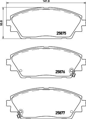 HELLA 8DB 355 029-311 - Гальмівні колодки, дискові гальма autozip.com.ua