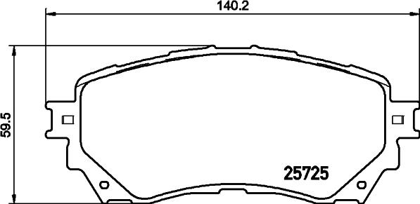 HELLA 8DB 355 029-321 - Гальмівні колодки, дискові гальма autozip.com.ua