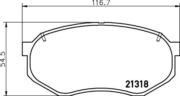 HELLA 8DB 355 029-251 - Гальмівні колодки, дискові гальма autozip.com.ua