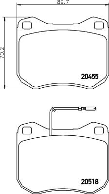 HELLA 8DB 355 029-201 - Гальмівні колодки, дискові гальма autozip.com.ua