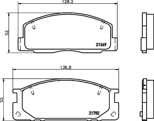 HELLA 8DB 355 029-781 - Гальмівні колодки, дискові гальма autozip.com.ua