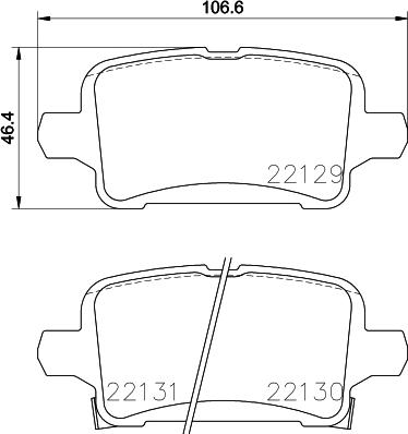 HELLA 8DB 355 024-911 - Гальмівні колодки, дискові гальма autozip.com.ua