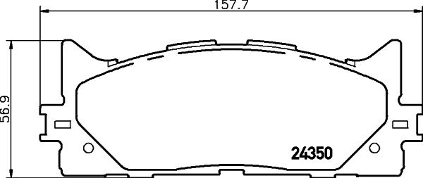 HELLA 8DB 355 024-411 - Гальмівні колодки, дискові гальма autozip.com.ua