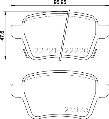 HELLA 8DB 355 024-651 - Гальмівні колодки, дискові гальма autozip.com.ua