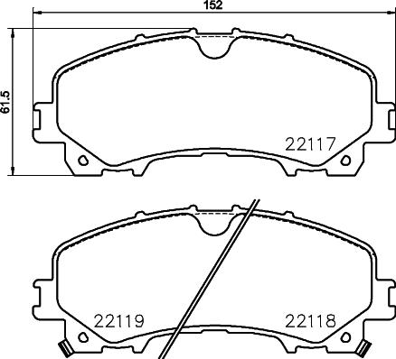 HELLA 8DB 355 024-621 - Гальмівні колодки, дискові гальма autozip.com.ua