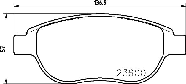 HELLA 8DB 355 024-031 - Гальмівні колодки, дискові гальма autozip.com.ua